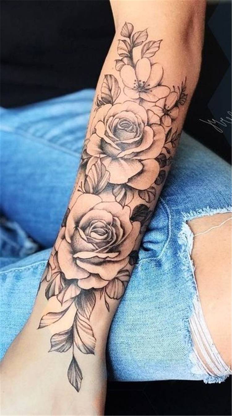 46+ Arm Flower Tattoo Designs For Girls Pics