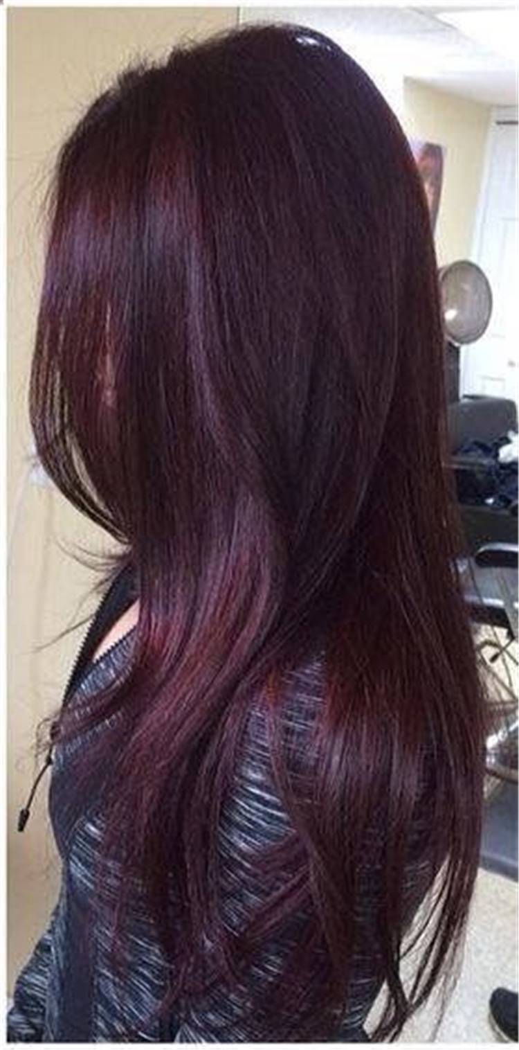 burgundy hair color ideas with highlights