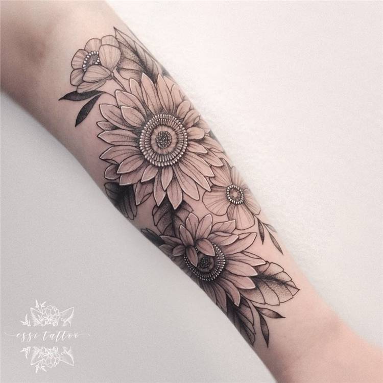 Sunflower Tattoo Sleeve Designs