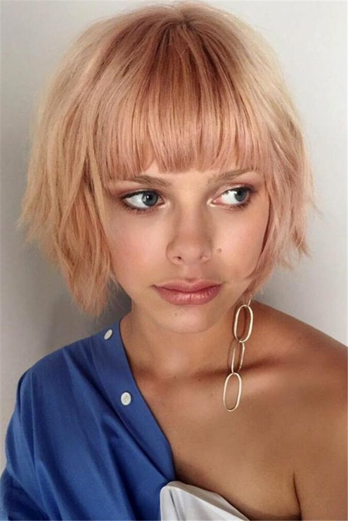 Charming And Gorgeous Bob Haircuts And Hairstyles With Bangs Women