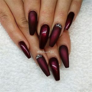 50 Gorgeous Burgundy Nail Color With Designs For The Coming Valentine's ...