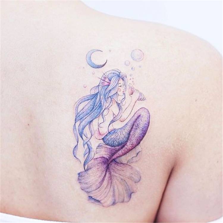 Beautiful Mermaid Tattoo Ideas For Your Mermaid Dream; Mermaid Tattoo Ideas; Mermaid Tattoo; Mermaid; Watercolor Mermaid Tattoo Ideas; Black And White Mermaid Tattoo Ideas; #tatttoo #tattooideas #mermaidtattoo #mermaidtattoodesign