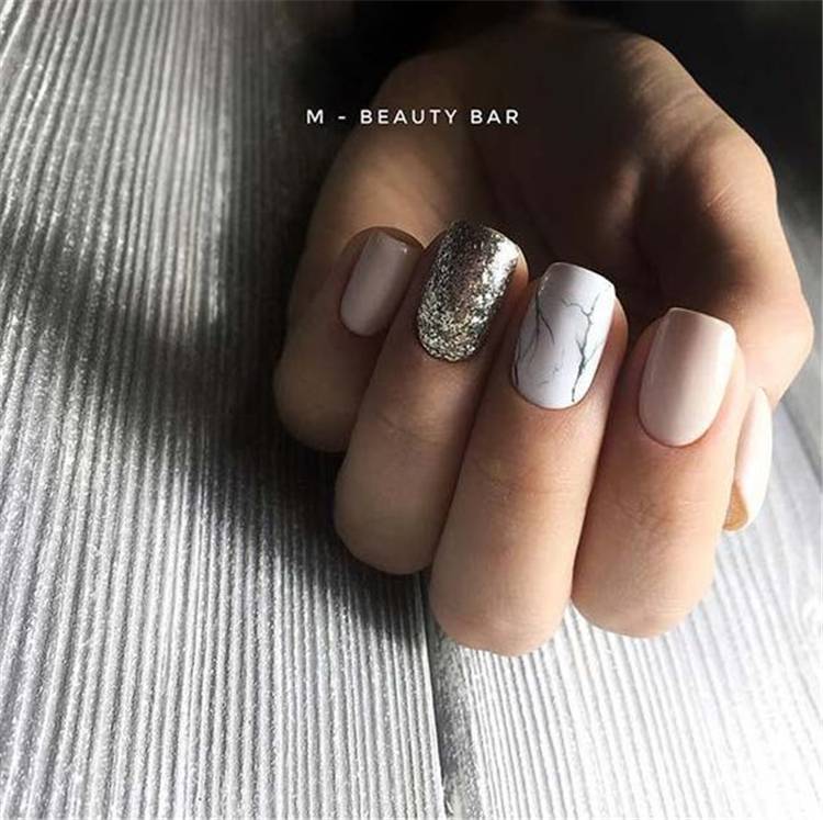 Stylish Marble Square Nail Art Designs You Would Love To Try; Marble Nail; Marble Square Nail; Square Nail; Stylish Marble Square Nail; Marble Nail Art; #nailart #marblenail #marblenaildesign #squarenail #squarenaildesign #naildesign #nail