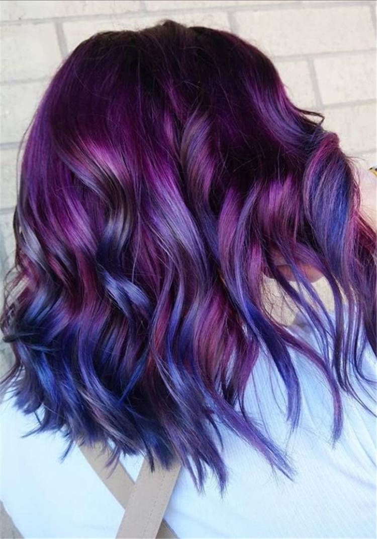 Must Have Purple/Lilac Hair Color & Style Ideas; Purple Hair Color; Purple Hairstyles; Lilac Hair Color; Lilac Hairstyles; Dark Purple; Ombre Purple; Dark Hair Color; Dark Hairstyles; Ombre Purple Hair Color; Ombre Purple Hairstyles; #purplehair #hairstyle #lilachair #purplehairstyle #purplehaircolor #lilachairstyle