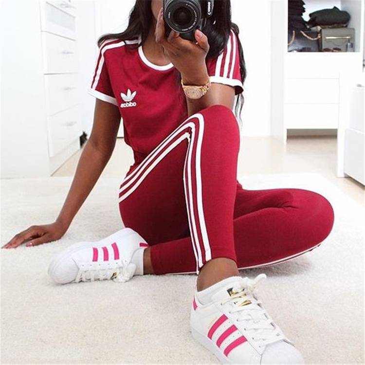 Casual And Fashionable Sports Outfits You Would Obsessed With; Casual Outfits; Fashionable Outfits; Outfits; Sports Outfits; Adidas Outfits; Nike Outifts; Gym Outfits; School Outfits; #outfits #sportsoutfits #gymoutfits #colorfuloutfits