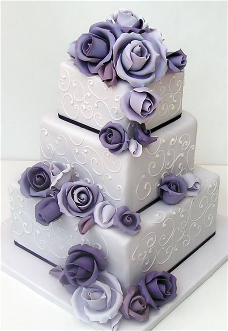 Beautiful Wedding Cakes Ideas For Your Big Day; Wedding Cakes; Floral Wedding Cakes; Floral Cakes; Romantic Cakes; #weddingcake #floralweddingcake #cake #weddingart