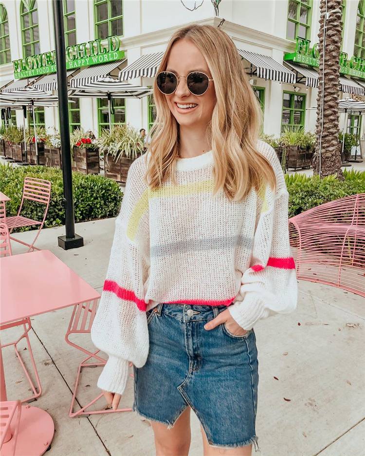 Spring Sweater; Sweater; Spring Season Outfits; Outfits; Spring Outfits; Sweater Season; Colorful Sweater; #sweater #springsweater #springoutfits #outfits