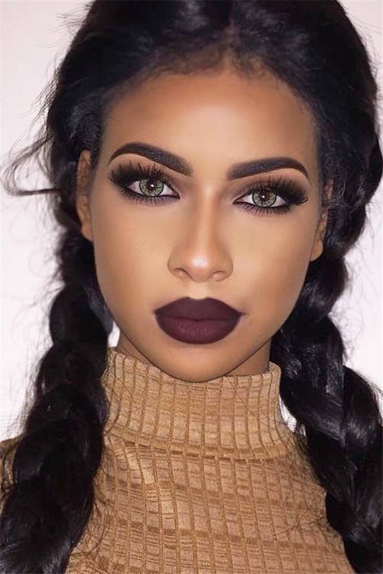 10 Bold Smokey Eye With Different Lipstick Colors Makeup Looks | Women ...