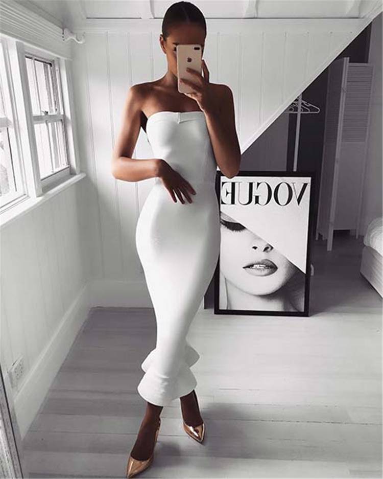 How To Pick Up A Gorgeous And Stunning White Party Outfits; Party Outfits; White Outfits; White Party Outfits; Outfits; Dress; One-piece Dress; White Dress; Party; #partyoutfits #outfits #whiteoutfits #whitepartyoutfits 