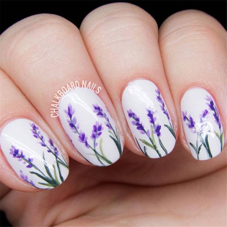 Gorgeous And Lovely Spring Nail Designs You Would Love; Spring Nails; Lovely Nails; Nails; Square Nails; Nail Design; Flower Nails; #nails #springnail #flowernails #squarenail #naildesign