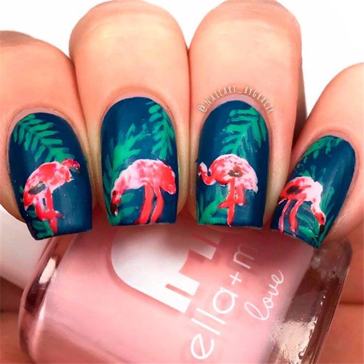 Stunning Tropical Nail Ideas For You To Rock The Summer; Summer Nails; Summer Nail Designs; Cute Nails; Gorgeous Nails; Cute Summer Nails; Tropical Nails; #nail #summernail #cutenail #summernaildesign #gorgeousnail#tropicalnails