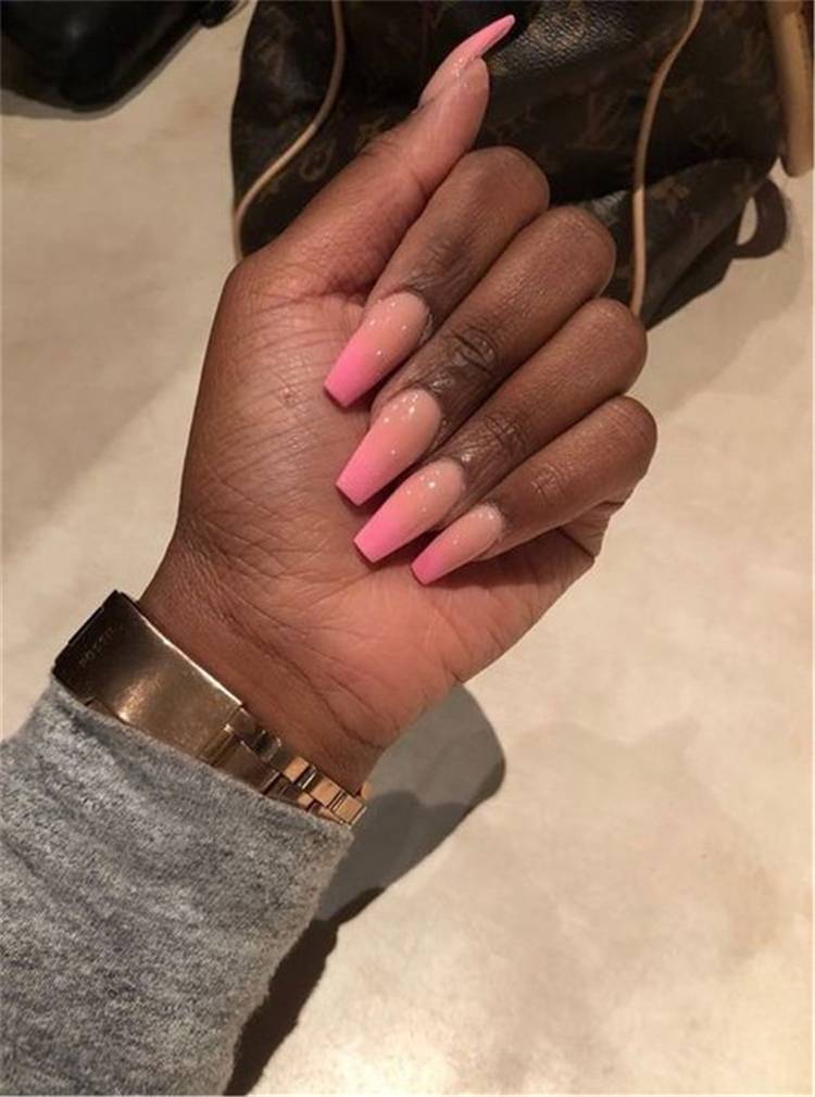 The Most Beautiful Ombre Acrylic Nails Designs You'll Like; Baby Boomer; Coffin Nails; Ombre Nails; Acrylic Nails; Ombre Acrylic Nails; Beautiful Ombre Acrylic Nails Designs; French Fade Nails; Nude Ombre Nails; Colorful Ombre Nails; Bright Ombre Nails; #nailart #ombrenail #ombreacrylicnail #arcylicnails #coffinnails
