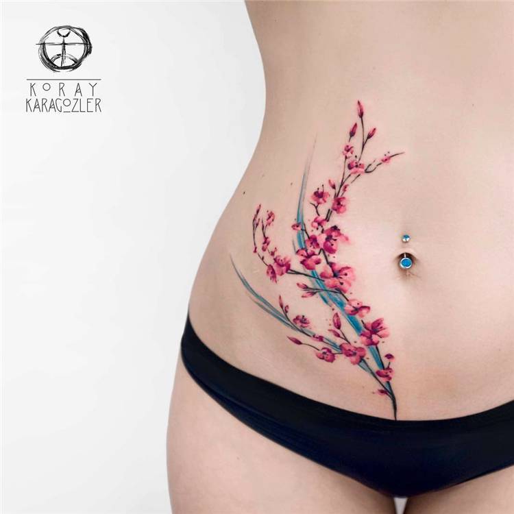 Gorgeous Cherry Blossom Tattoo Ideas For Your Inspiration; Cherry Blossom; Cherry Blossom Tattoo; Tattoo Ideas; #tattoo #tattooidea #cherryblossom #cherryblossomtattoo