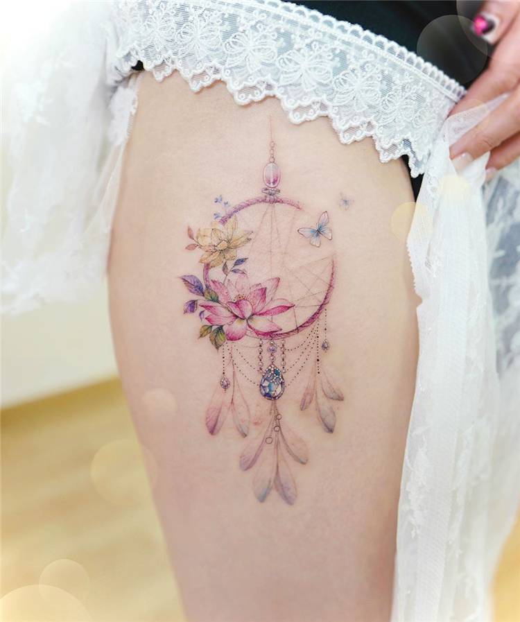 Cute And Pretty Watercolor Tattoo Ideas You Would Love; Watercolor Tattoo; Watercolor Tattoo Ideas; Tattoo; Floral Watercolor Tattoo; Ankle Watercolor Tattoo; Back Watercolor Tattoo; Arm Watercolor Tattoo; Leg Watercolor Tattoo; High Thigh Watercolor Tattoo; Shoulder Watercolor Tattoo; #watercolortattoo #tattoo #floraltattoo #floralwatercolortattoo #shoulderwatercolortattoo