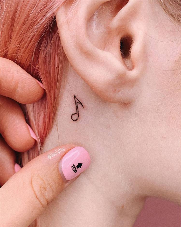 Stunning Behind The Ear Tattoo Ideas You Would Fall In Love With; Ear Tattoo; Tattoo; Behind Ear Tattoo; Simple Tattoo; Tiny Tattoo; Small Tattoo; Floral Tattoo; Music Tattoo; Heart Tattoo; #eartattoo #behindeartattoo #tattoo #simpletattoo #tinytattoo #smalltattoo #floraltattoo