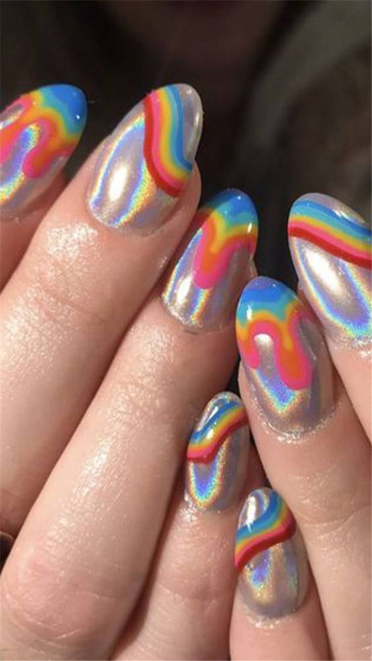 25 Gorgeous Rainbow Nail Designs To Rock This Summer | Women Fashion