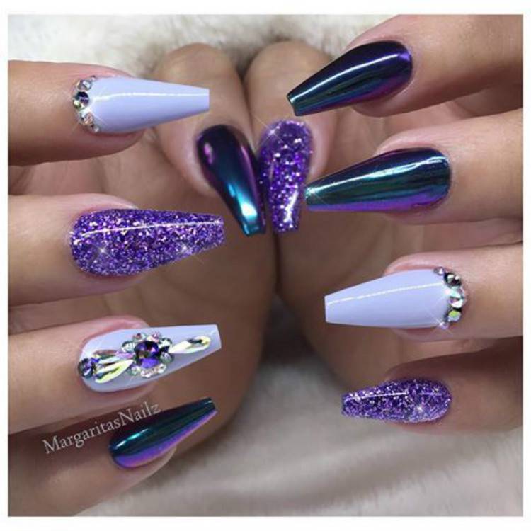 Gorgeous Purple Nail Art Designs You Need To Copy ASAP; Purple Nails; Summer Nails; Square Nail; Coffin Nail; Stiletto Nail; Cute Nails; Purple Square Nail; Purple Coffin Nail; Purple Stiletto Nail; #nails #purplenails #purplesummernail #summernails #coffinnails #stilettonails #squarenails