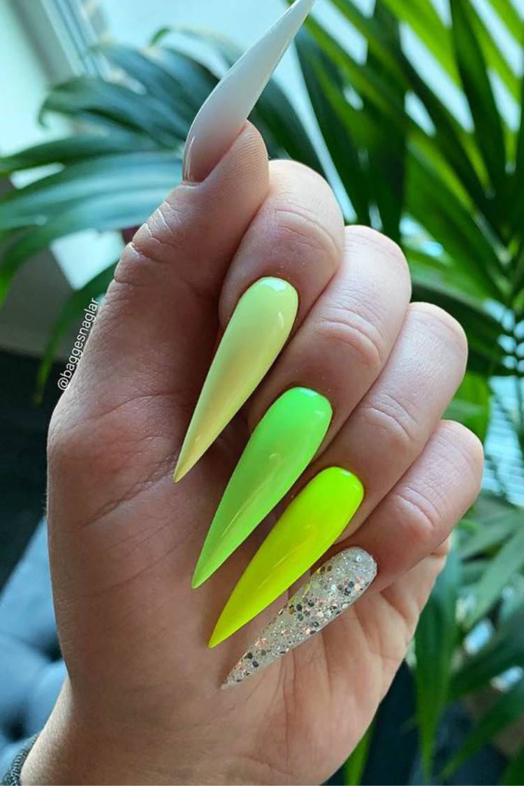25 Gorgeous And Sexy Neon Green Nails To Inspire You Everyday | Women ...