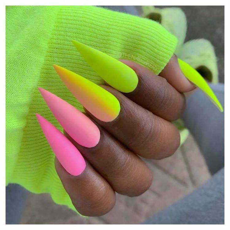 Gorgeous And Sexy Neon Green Nails To Inspire You Everyday; Cute Neon Green Nail Art Designs; Sexy Neon Green Nail; Neon Green Nail; Nail Art Designs; Neon Green Coffin Nail; Square Neon Green Nail; Stiletto Nail; Almond Nail #nail #nailart #CoffinNeongreennail #neongreennail #greennail #coffinnail #squarenail #stilettonail