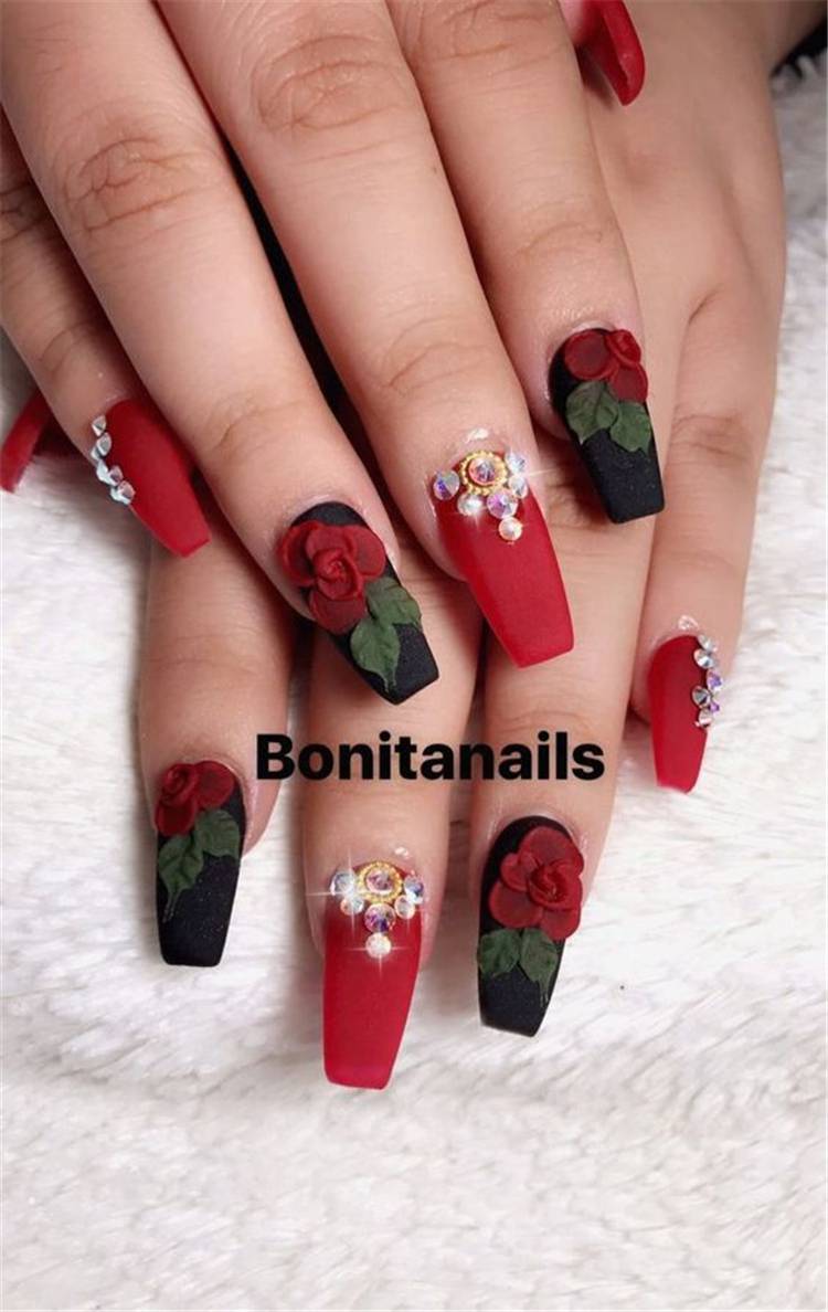 Gorgeous Floral Nail Designs You Must Fall In Love With; Floral Nails; Lovely Nails; Nails; Square Nails; Nail Design; Flower Nails; Rose Nails; Lily Nails; Sunflower Nails; Daisy Nails; Tulip Nails #nails #coffinnail #flowernails #squarenail #naildesign #floralnails #squarenails #lilynails #daisynails #sunflowernails #rosenails