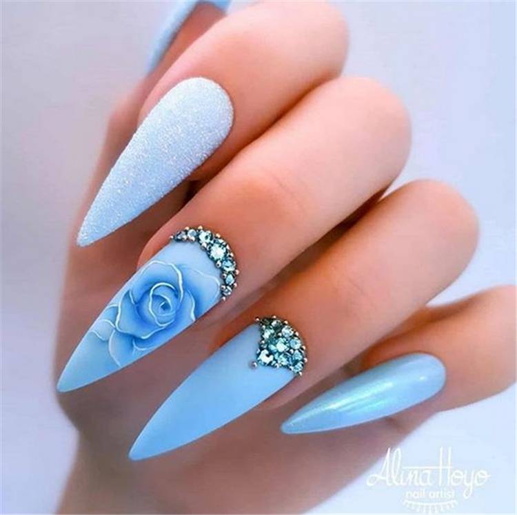 Gorgeous Floral Nail Designs You Must Fall In Love With; Floral Nails; Lovely Nails; Nails; Square Nails; Nail Design; Flower Nails; Rose Nails; Lily Nails; Sunflower Nails; Daisy Nails; Tulip Nails #nails #coffinnail #flowernails #squarenail #naildesign #floralnails #squarenails #lilynails #daisynails #sunflowernails #rosenails