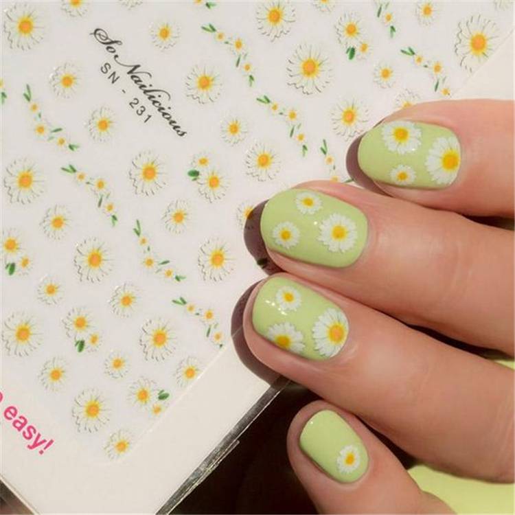 Gorgeous Floral Nail Designs You Must Fall In Love With; Floral Nails; Lovely Nails; Nails; Square Nails; Nail Design; Flower Nails; Rose Nails; Lily Nails; Sunflower Nails; Daisy Nails; Tulip Nails #nails #coffinnail #flowernails #squarenail #naildesign #floralnails #squarenails #lilynails #daisynails #sunflowernails #rosenails