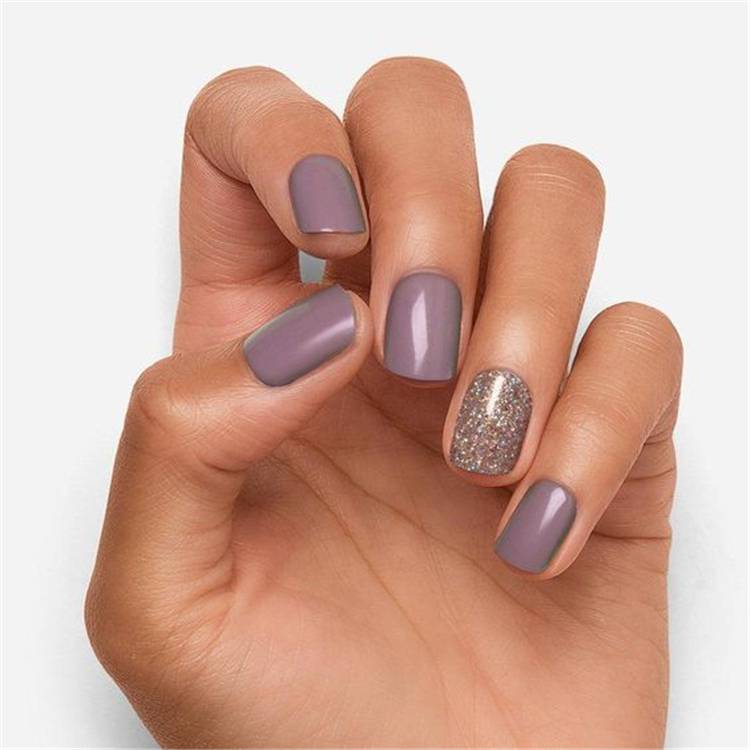 Stunning And Gorgeous Mauve Color Nail Designs For You; Nails; Nail Design; Mauve Nail Color; Nail Color; Mauve Coffin Nails; Mauve Square Nails; Mauve Oval Nails;#nails #naildesign #mauvenail #mauvenaildesign #mauvecolor #coffinnails #squarenails