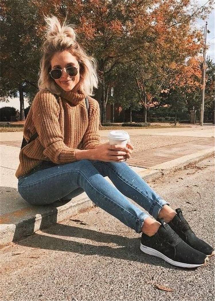Trendy And Gorgeous Fall Outfits For Teen Girls; Fall Outfits; Outfits; School Outfits; Girl Outfits; Teen Girl Outfits; School Girl Outfits; Sweater; Leggings; Overalls; Demin Jacket #schooloutfits #falloutfits #backtoschooloutfits #girloutfits #fallschooloutfits #teengirl #teengirloutfits #deminjacket #overall