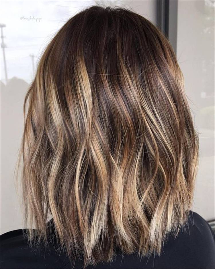 Chic And Gorgeous Brown Hair With Highlights For You; Hair Color; Hair Highlights; Brown Hair; Brown Hair Highlights; Blonde Highlights; Red Highlights; Purple Highlights #hair #haircolor #hairhighlights #highlights #redhighlights #purplehighlights #blondehighlights #brownhair 
