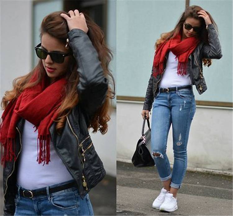 Gorgeous And Casual Winter Outfits With A Scarf; Winter Outfits; Outfits; Casual Outfits; Outfits With Scarf; Jacket With Scarf; Coat With Scarf; Oversize Sweater; #winteroutfits #outfits #casualoutfits #scarf #winterscarf #coatwithscarf #oversizesweater