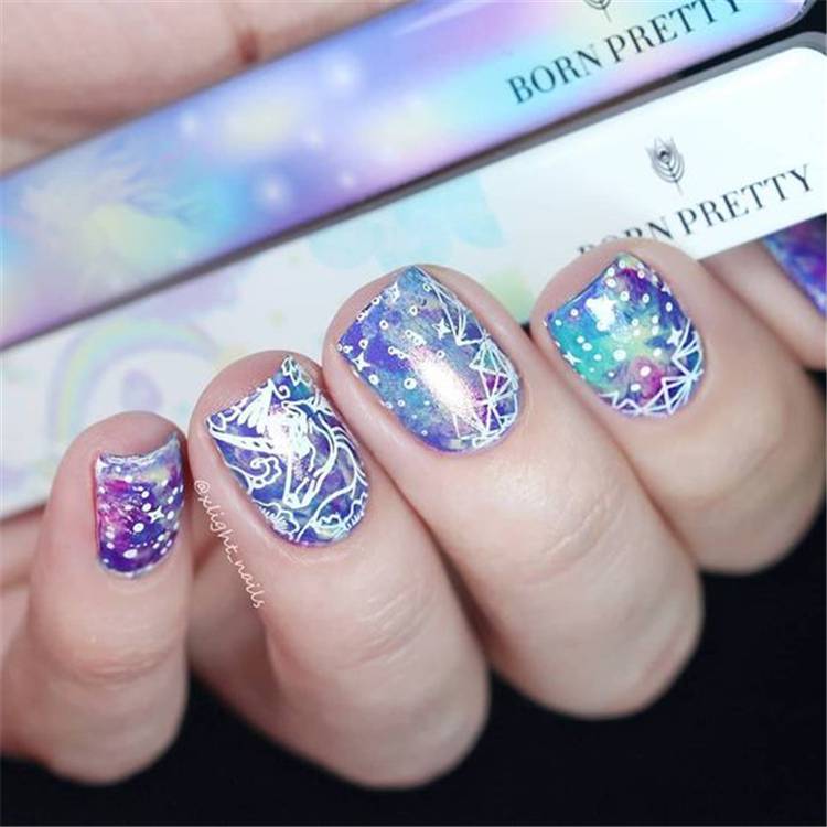 Gorgeous Winter Square Nail Designs You Must Love; Winter Nail; Square Nail; Nail; Nail Design; Short Square Nail; Galaxy Square Nail; Glitter Square Nail; Dot Nails; Forzen Nail Designs; Pink Square Nail; #squarenail #nail #naildesign #winternail #forzennail #pinksqaurenail #dotnails #glittersquarenail #galaxynails