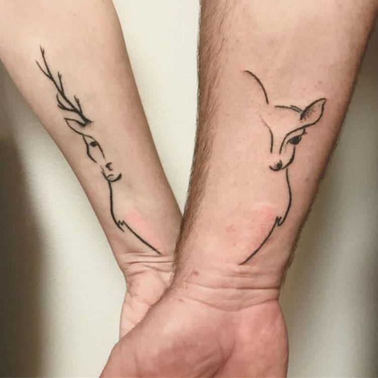 Couple Matching Tattoo Designs For The Coming Valentine's Day; Couple Tattoo Ideas; Couple Tattoos; Matching Couple Tattoos;Simple Couple Matching Tattoo;Tattoos; Valentine's Day; Valentine's Tattoo #valentine's #valentine'stattoo #Tattoos #Coupletattoo#Matchingtattoo