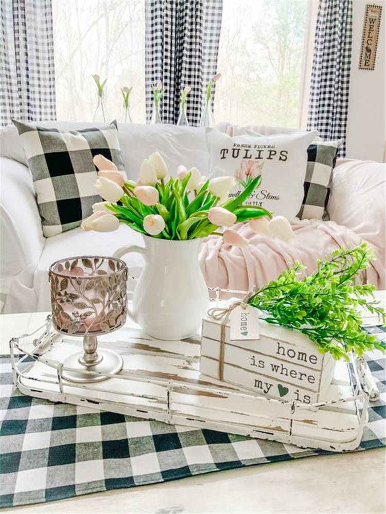 Amazing Spring Living Room Decoration Ideas With Different Accents; Home Decor; Living Room Decor; Living Room; Spring Living Room; Spring Home Decor; Flower Home Decor; Cozy Living Room; Spring Accent; #homedecor #springhomedecor #livingroom #springlivingroom #livingroomdecor #florallivingroom #springaccent