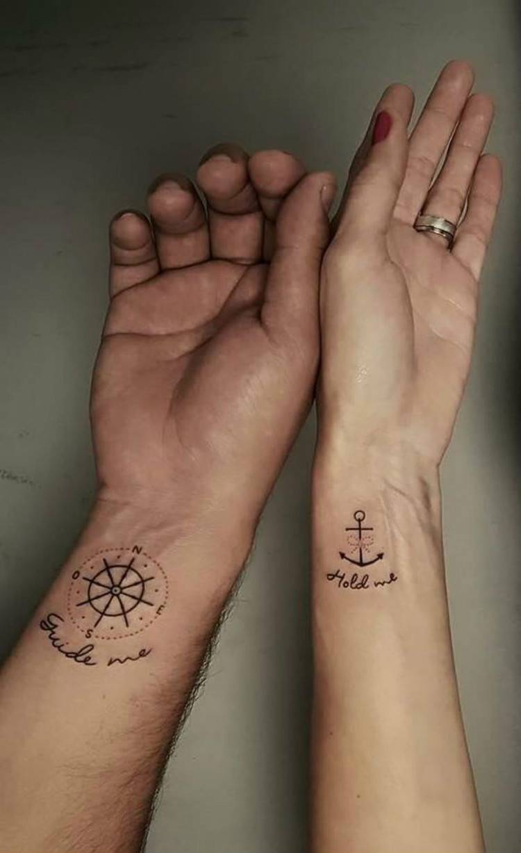 Best Valentine's Couple Matching Tattoo Designs You Need To Try; Couple Tattoo Ideas; Couple Tattoos; Matching Couple Tattoos;Simple Couple Matching Tattoo;Tattoos; Valentine's Day; Valentine's Tattoo #valentine's #valentine'stattoo #Tattoos #Coupletattoo#Matchingtattoo #matchingdottattoo #matchingcompasstattoo #matchingfingerprinttattoo #matchinganchortattoo