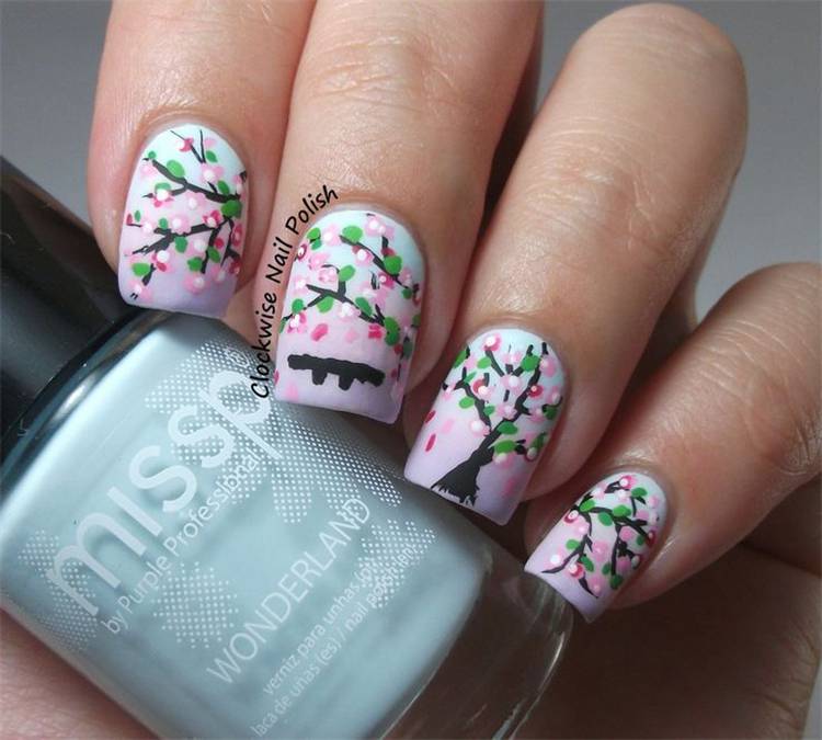 Glamorous Floral Nail Designs You Need To Copy This Spring; Floral Nails; Lovely Nails; Nails; Square Nails; Nail Design; Flower Nails; Cherry Blossom Nails; Magnolia Nails; Tulip Nails #nails #flowernails #squarenail #naildesign #floralnails #squarenails #tulipnails #magnolianails #cherryblossomnails