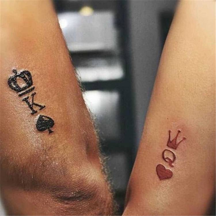 Coolest Couple Matching Tattoo Designs For Your Inspiration; Couple Tattoo Ideas; Couple Tattoos; Matching Couple Tattoos;Simple Couple Matching Tattoo;Tattoos; Valentine's Day; Valentine's Tattoo #valentine's #valentine'stattoo #Tattoos #Coupletattoo#Matchingtattoo #matchingkeyand locktattoo #matchingbeautyandbeasttattoo #matchingkingandqueentattoo #matchinglionandlionesstattoo