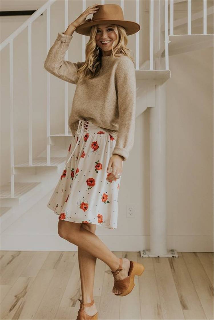 Outfits To Rock This Spring With A Skirt; Spring Outfits; Outfits; Spring Skirt; Spring Leather Skirt; White Shirt Outfits; Spring Floral Skirt; Cute Spring Outfits; Spring #springoutfits #outfits #springskirtoutfits #springskirt #springleatherskirt #springwhiteskirt #whiteshirt #floralskirt