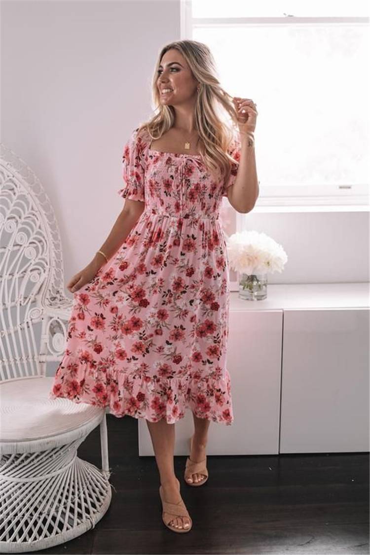 Gorgeous Spring Dresses To Make You Glam; Spring Dress; Dress Outfits; Summer Dress; Floral Dress; Printed Dress; Lace Dress; Tulle Dress; Spring Outfits; #dress #springdress #floraldress #printeddress #lacedress #tulledress #springoutfits #summerdress #dressoutfits