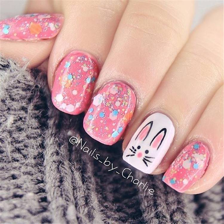 Easter Holiday Nail Designs You Should Copy Now; Easter nails; spring nails; cute nail art; Adorable Easter Nail; Nail Art Designs; Egg Art Nails; Bunny Art Nails; Egg And Bunny Nail Art Designs; #easter #easternails #eastereggnails #chickennails #bunnynails #polkadotnails #easter #easterholiday