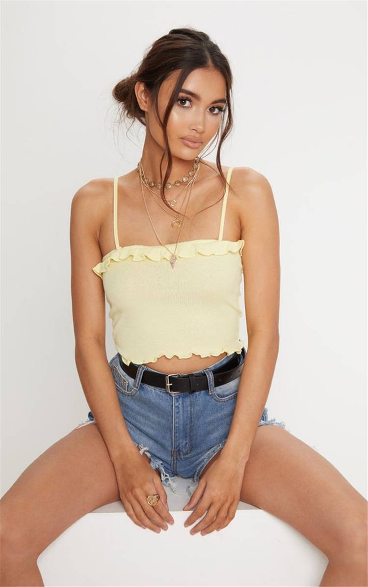 Sexy And Trendy Summer Outfits You Must Have; Summer Outfits; Summer Dress; Summer Mini Dress; Outfits; Teen Outfits; Cami Outfits; Hot Denim Pants; Hot Pants; Ripped Jeans; #summeroutfits #outfits #teenoutfits #minidress#denimskirt #hotpants #hotdenimpants #teengirloutfits #rippedjeans