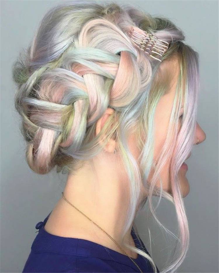 Pretty And Cool Rainbow Hairstyles For Your Inspiration; Rainbow Hair Color; Rainbow Hair Styles; Rainbow Color; Rainbow Hairstyle; Hair Color; Hairstyles #haircolor #hairstyles #rainbowhair #rainbowhairstyle #rainbowcolor #rainbowhaircolor