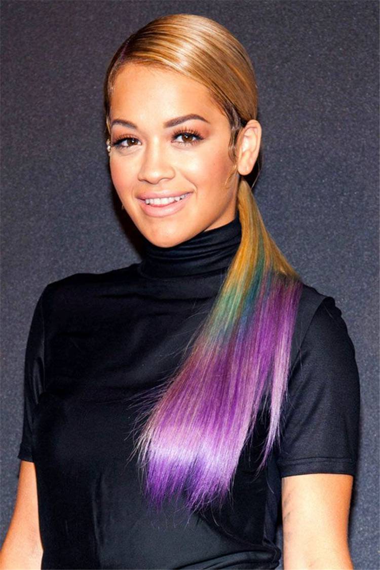 Pretty And Cool Rainbow Hairstyles For Your Inspiration; Rainbow Hair Color; Rainbow Hair Styles; Rainbow Color; Rainbow Hairstyle; Hair Color; Hairstyles #haircolor #hairstyles #rainbowhair #rainbowhairstyle #rainbowcolor #rainbowhaircolor