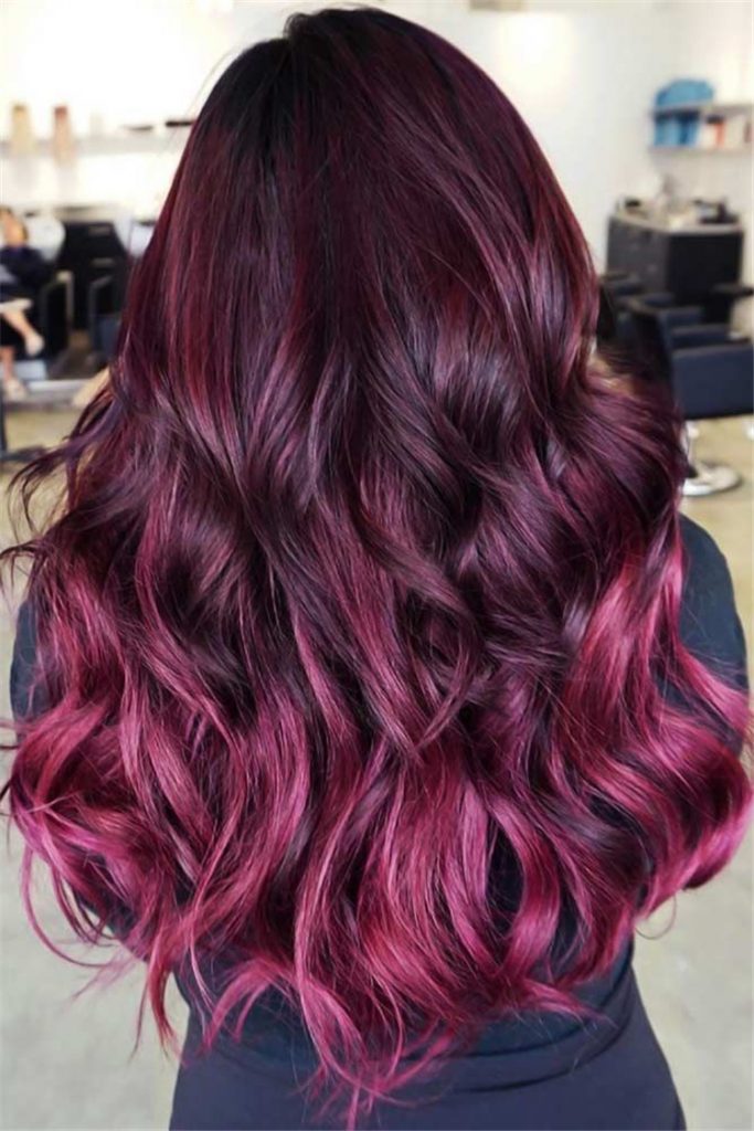 25 Stunning Hairstyles With Burgundy Hair Color You Would Love - Women ...