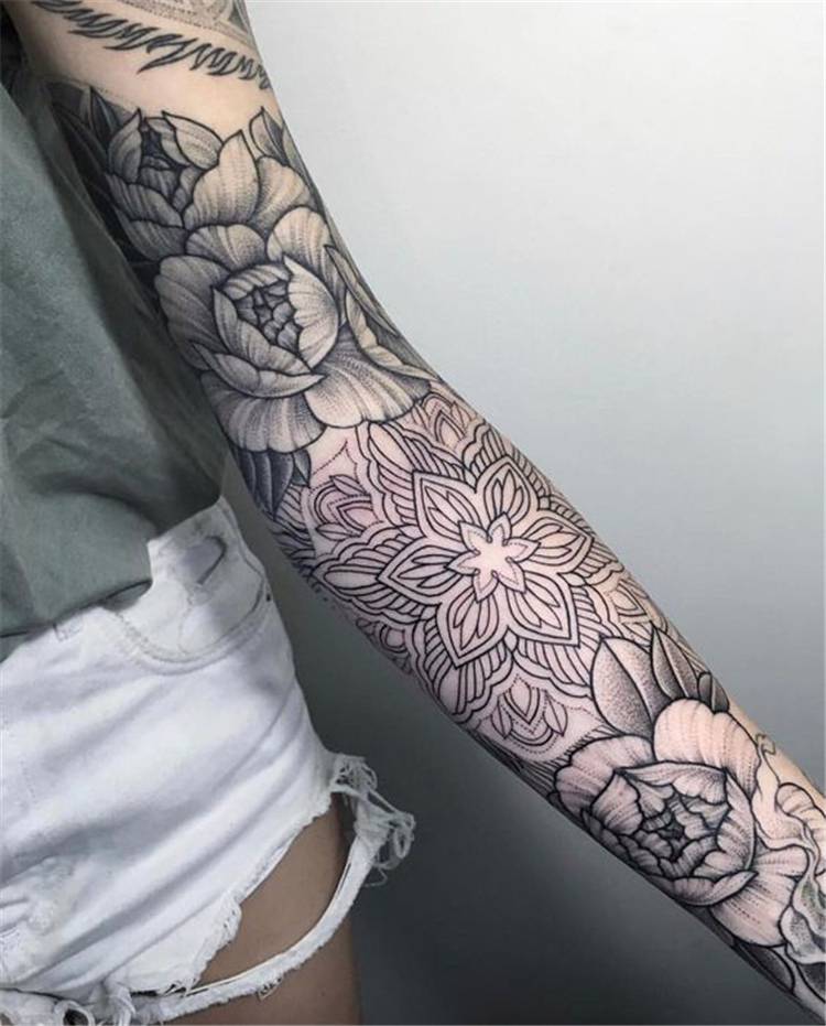 Gorgeous Sleeve Tattoo Designs You Must Fall In Love With; Awesome Sleeve Tattoos; Sleeve Tattoos; Sleeve Tattoos For Women; Arm Tattoos; Arm Sleeve Tattoo; Floral Sleeve Tattoo; Inspirational Sleeve Tattoos; Mandala Sleeve Tattoo; Floral Tattoo; Floral Sleeve; #sleevetattoo #sleeve #tattoo #floraltattoo #sleevefloraltattoo #mandalasleevetattoo #creativesleevetattoo #fullsleevetattoo