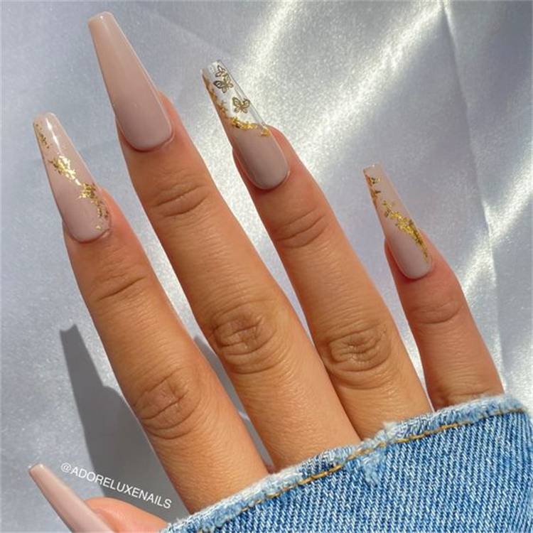Gorgeous And Classic Nude Nail Designs To You; Nude Nail Design; Nail Design; Nude Sqaure Nail; Nude Coffin Nail; Nude Stiletto Nail; Glitter Nail; Rhinestone Nail; #nail #naildesign #nudenaildesign #nudesquarenail #nudecoffinnail #nudestilettonail #rhinestonenail #glitternail