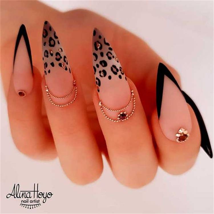 Amazing Leopard Nail Designs To Make You Stylish; Leopard Nail Design; Leopard Nail; Nail; Nail Design; Stylish Nail; Short Square Leopard Nail; Coffin Leopard Nail; Stiletto Leopard Nail; #nail #naildesign #leopardnail #leopardnaildesign #squareleopardnail #coffinleopardnail #stilettoleopardnail
