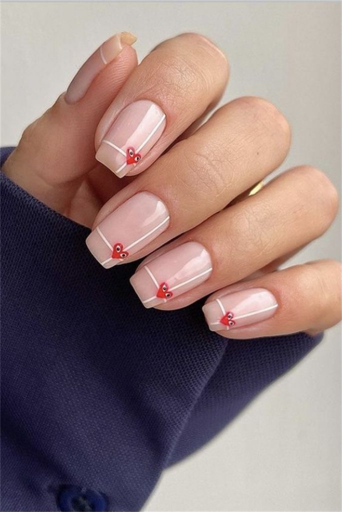 25 Pretty Nail Designs With Heart Shape To Warm Your Heart - Women