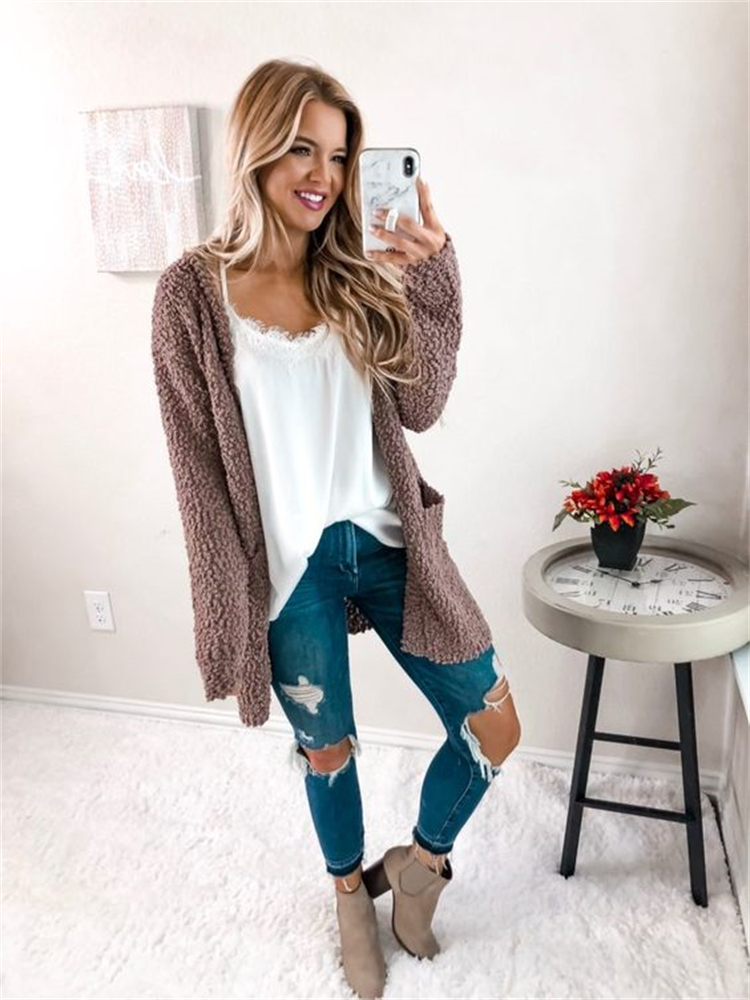 Chic And Gorgeous Fall Outfits For Your Inspiration, Fall Outfits; Outfits; High Knee Boots Outfits; Cardigan Outfits; Skirt Outfits; Sweater Dress Outfits; #outfits #falloutfits #highkneeboots #cardiganoutfits #skirtoutfits #sweaterdressoutfits 
