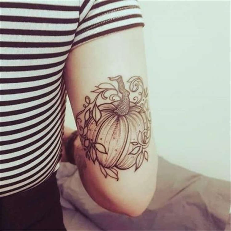 Cool Fall Tattoo Designs To Make You Enjoy The Fall Season; Fall Tattoo; Tattoo; Tattoo Design; Fall Leave Tattoo; Fall Pumpkin Tattoo; Fall Flower Tattoo; #tattoo #tattoodesign #falltattoo #fallleavetattoo #fallpumpkintattoo #fallflowertattoo