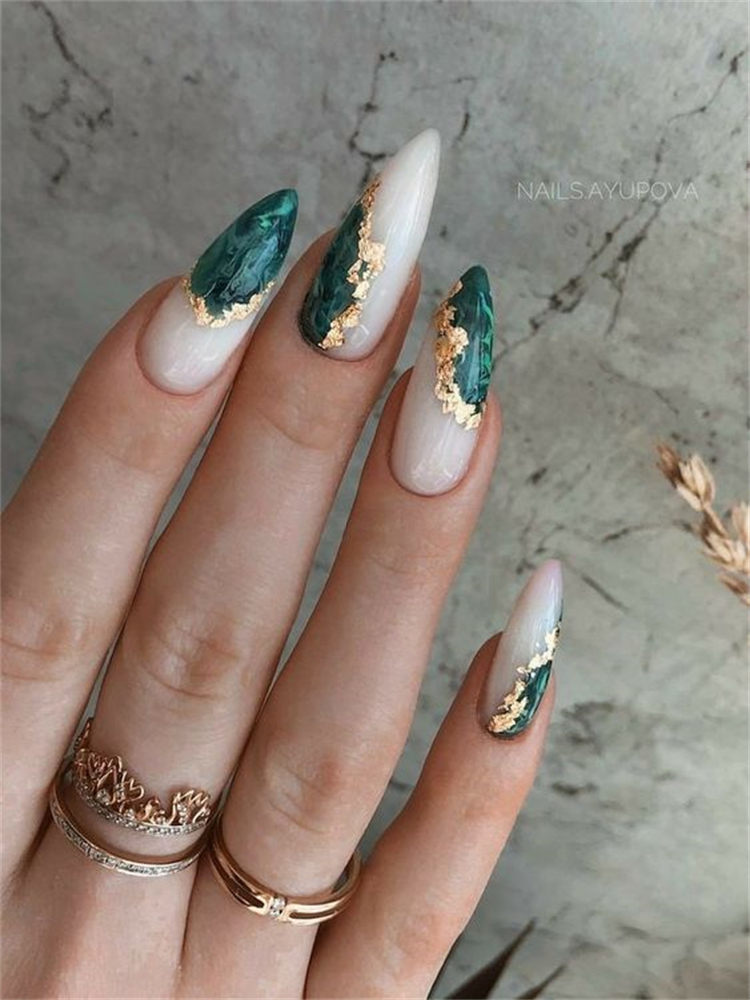 Gorgeous And Elegant Nail Colors And Designs To Inspire You; Burgundy Nail; Mustard Yellow Nail; Emerald Nail; Nail; Nail Color; Nail Designs; Square Nail; Coffin Nail; Stiletto Nail; #burgundynail #mustardyellownail #emeraldnail #nail #nailcolor #naildesign #suqarenail #coffinnail #stilettonail 